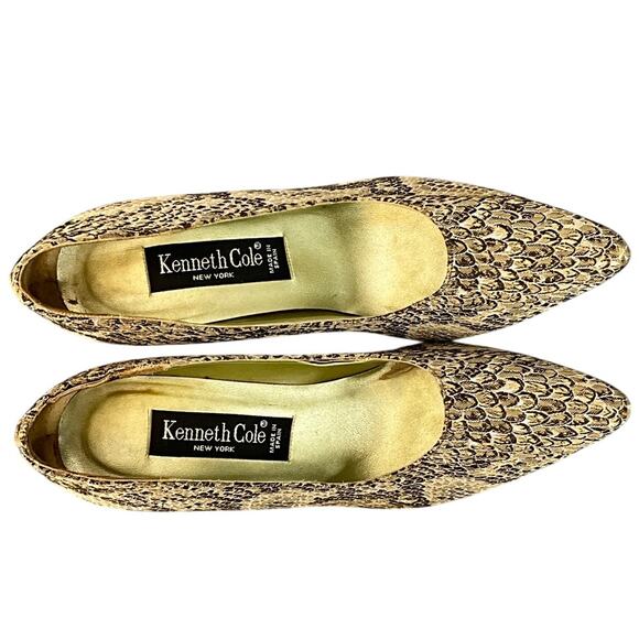 Kenneth Cole Vintage 90s Gorgeous Snake Skin Point Toe High Heel Women 7.5 B - Picture 7 of 11